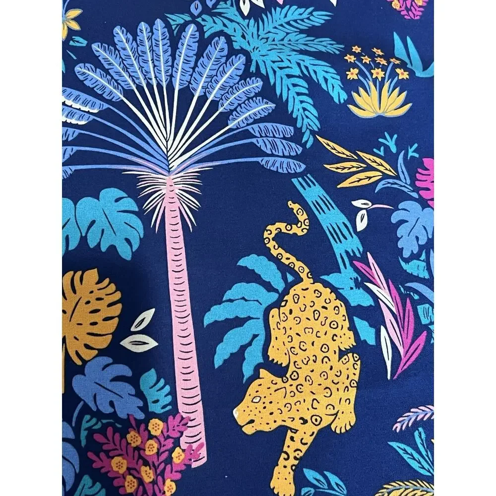 Distant Lands Tropical Palms Cheetah Safari Mod Print Shower Curtain 68x68